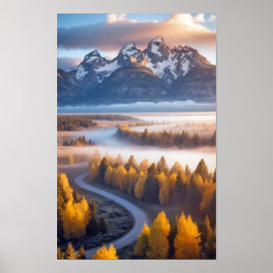 Poster Paisagem ao Ar Livre da Natureza das Planícies Cal