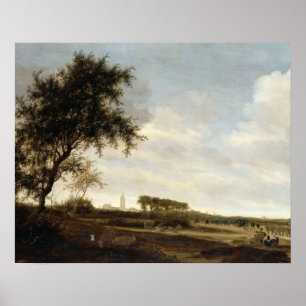 Poster Paisagem arborizada (óleo no painel)