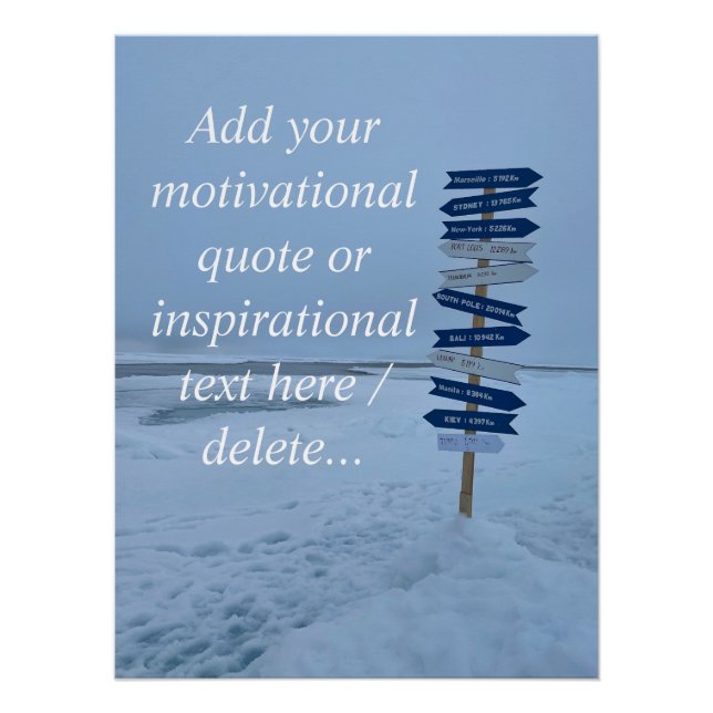 Pôster Paisagem Árctica, Polo Norte 90°Latitude, Personal (Frente)