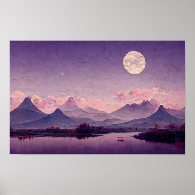 Poster Paisagem Asiática (Frente)