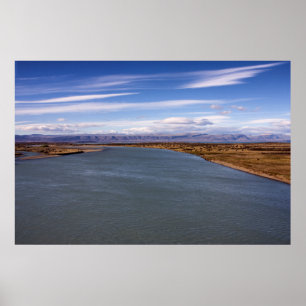 Pôster Paisagem áspera ao lado de Patagónio Andes