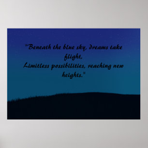 Poster Paisagem azul-estética venenosa