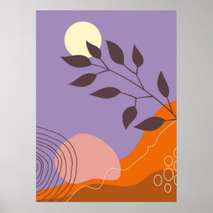 Poster Paisagem botânica boho