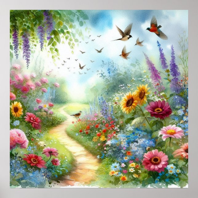Poster Paisagem Caminho do Jardim 2 (Frente)
