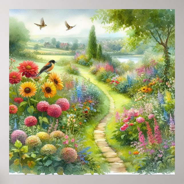Poster Paisagem Caminho do Jardim 3 (Frente)