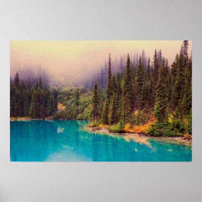 Pôster Paisagem Cênica de Nortes com Pinheiros Russos (Frente)