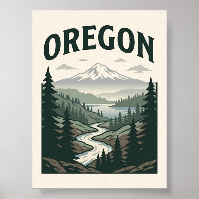 Poster Paisagem Cênica de Oregon (Frente)