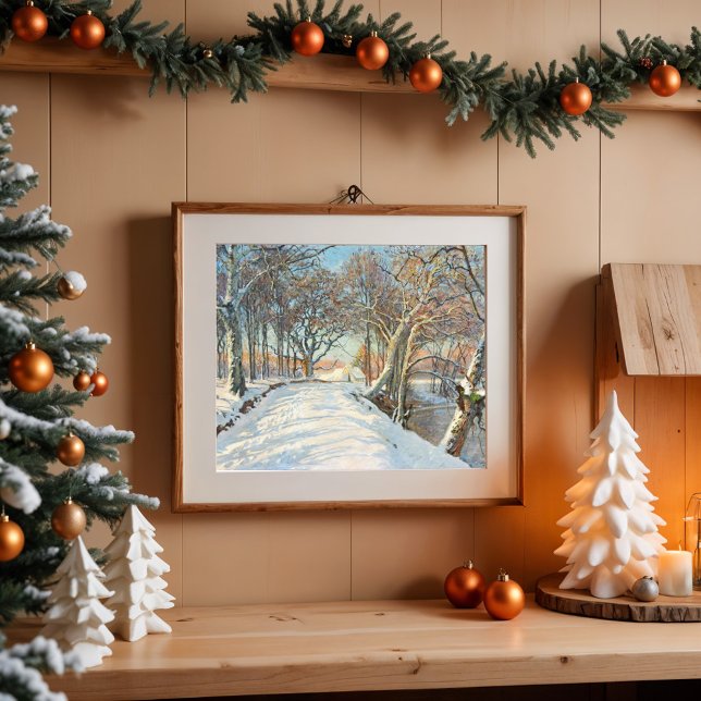 Poster Paisagem coberta por neve, Viggo Langer (Criador carregado)