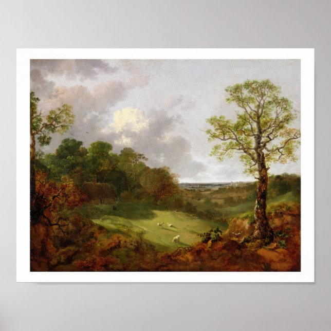 Pôster Paisagem com Algodão, Ovelha e Recli (Frente)