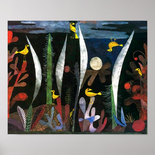 Poster Paisagem com Aves Amarelas | Paul Klee | (Frente)