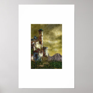 Pôster Paisagem com castelo III