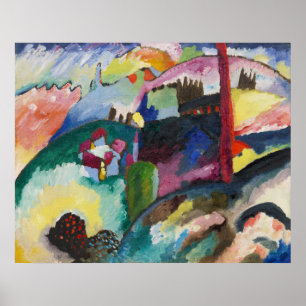 Poster Paisagem com Chaminé de Fábrica de Wassily Kandins