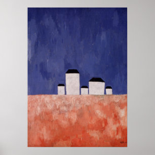 Poster Paisagem com Cinco Casas, c.1932