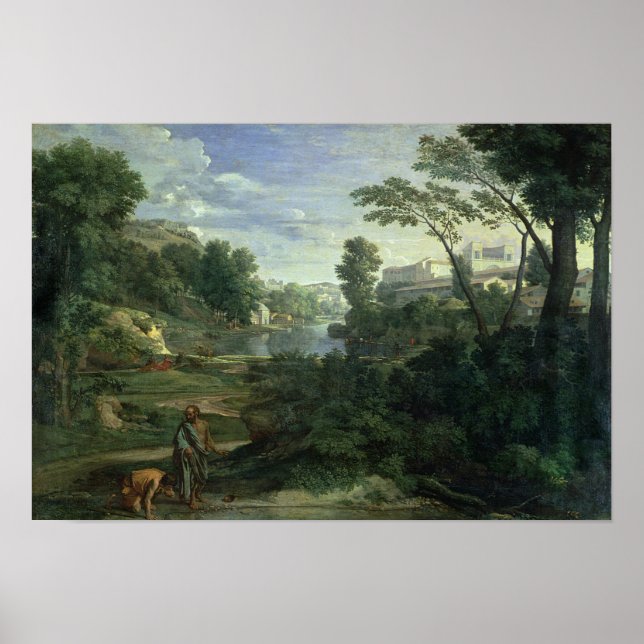 Poster Paisagem com Diogenes, 1648 (Frente)