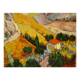 Pôster Paisagem com House e Ploughma Vincent van Gogh