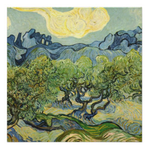 Pôster Paisagem com o Posto Olive Vincent Willem van Gogh