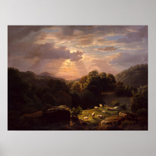 Poster Paisagem com Ovinos
