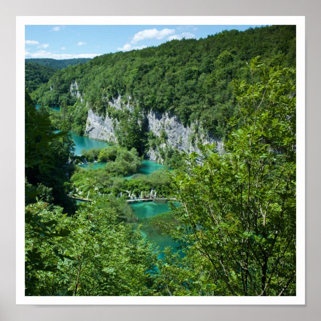 Poster Paisagem com Paisagem com a Croácia, Plitvice Lago (Frente)
