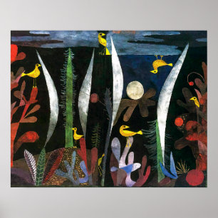 Poster Paisagem com Pássaros Amarelos Paul Klee