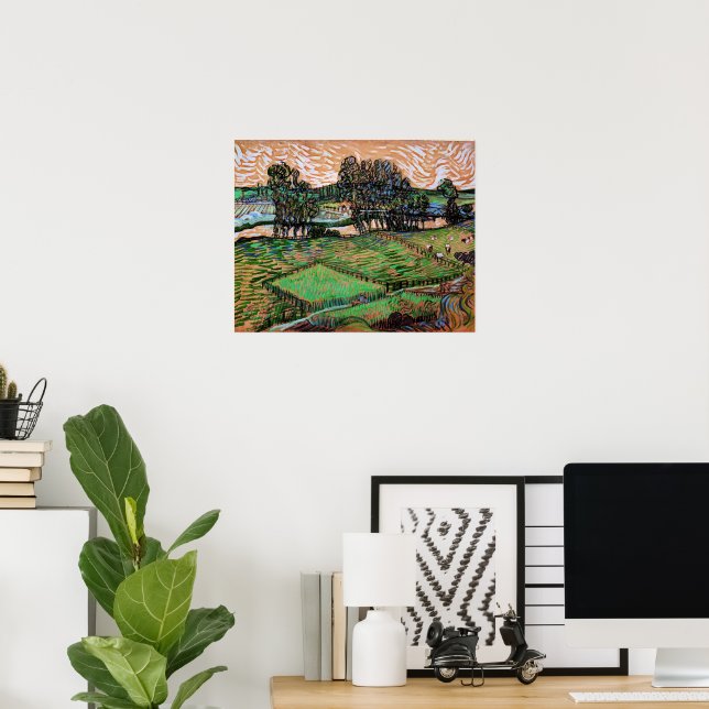 Poster Paisagem com Ponte sobre o Oise (Escritório em casa)