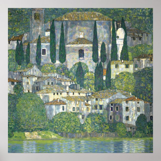 Poster Paisagem com Prensas - Gustav Klimt (Frente)