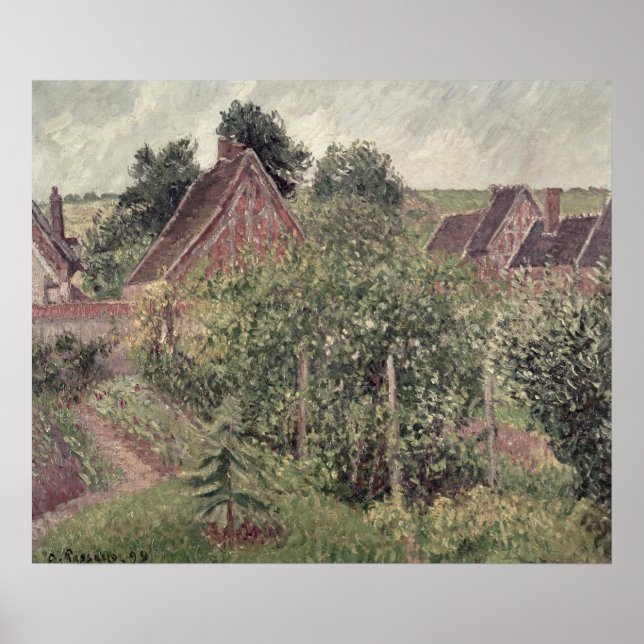 Poster Paisagem com Telhados de Algodão, 1899 (Frente)