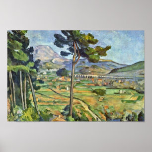 Pôster Paisagem com viaduto (Mont Sainte-Victoire)