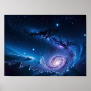 Poster Paisagem Cósmica: Estrelas e Nebulosas