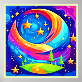 Poster Paisagem Cósmica: Uma Aventura Celestial