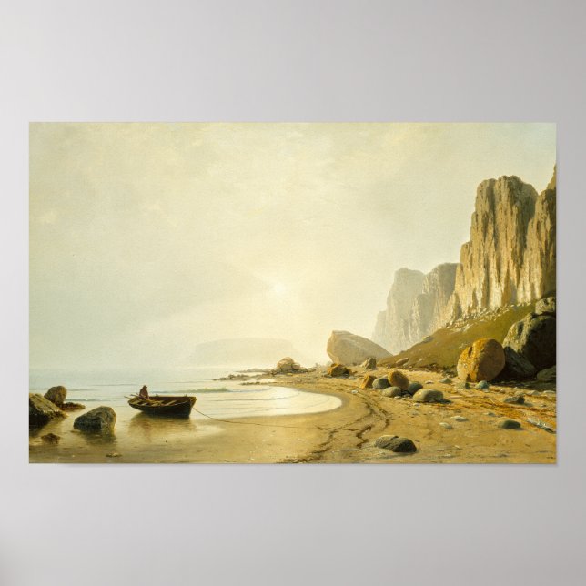 Poster Paisagem Costeira Árctica Vintage (Frente)