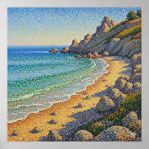 Paisagem Costeira Pointilística