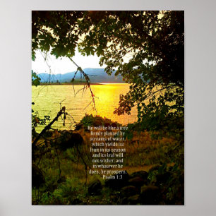 Poster Paisagem cristã Creationarts do lago verse da