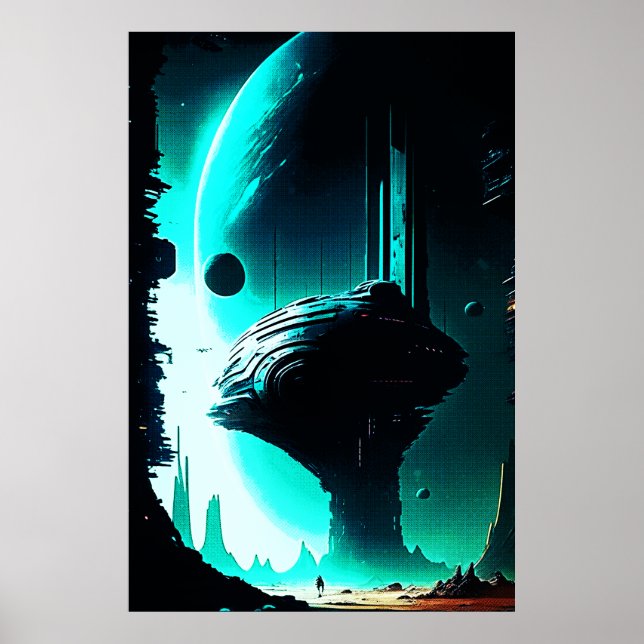 Poster Paisagem da Alienígena de Ficção Científica 103 (Frente)