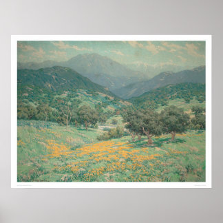 Pôster Paisagem da Califórnia com Poppies (1213)
