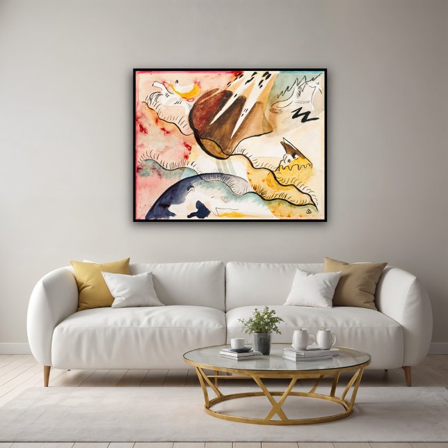 Poster Paisagem da chuva (1911) desenhada por Wassily Kan (Criador carregado)