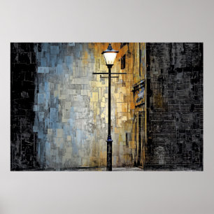 Poster Paisagem da Cidade Decor Pintura Mosaico