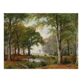 Pôster Paisagem da Floresta da Noite