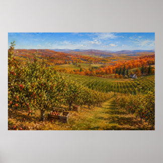 Poster Paisagem da Macieira de Outono