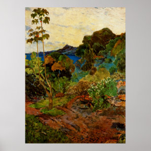 Pôster Paisagem da Martinica de Paul Gauguin (1887)