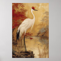 Paisagem da Natureza do Grou Pintura Chinesa Mal-h