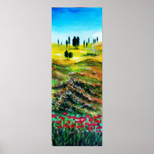 POSTER PAISAGEM DA TOSCANA COM PAPOULAS