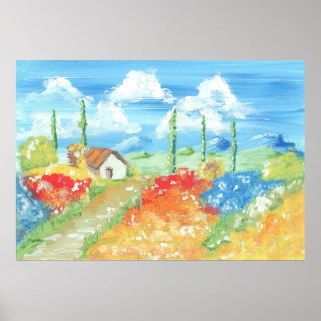 Poster Paisagem da vastidão da Toscana (Frente)