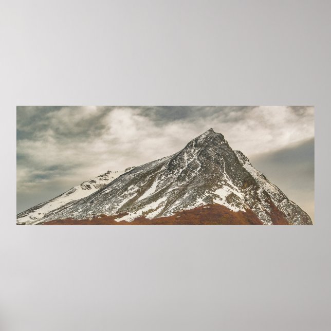 Poster Paisagem das montanhas Panorâmica Snowy andes, ush (Frente)