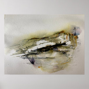 Poster Paisagem de abstrato Autumn Colunas