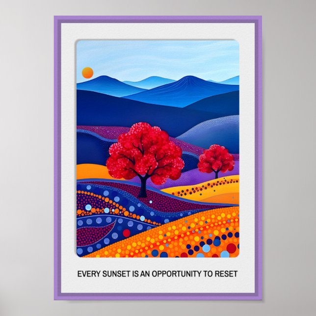 Poster Paisagem de Abstrato japonês (Frente)