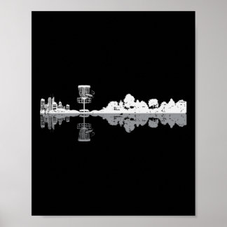 Poster Paisagem de Árvores de Golfe de Disco Homens de Go