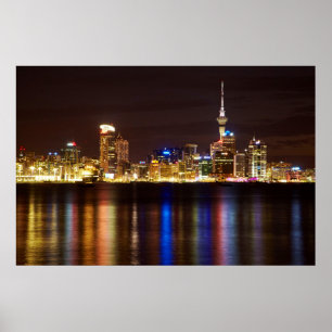Poster Paisagem de Auckland Noite