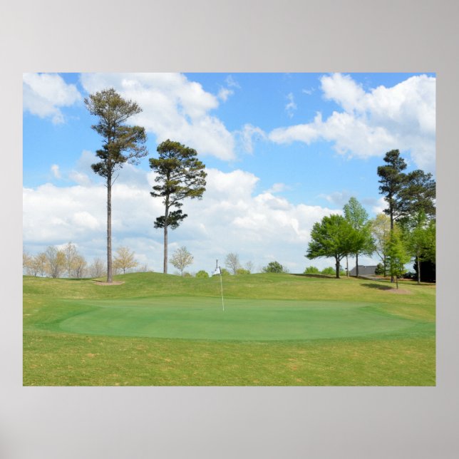 Poster Paisagem de Campo de Golfe (Frente)