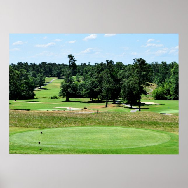 Poster paisagem de campo de golfe (Frente)