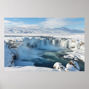 Poster Paisagem de Cascata de Godafoss